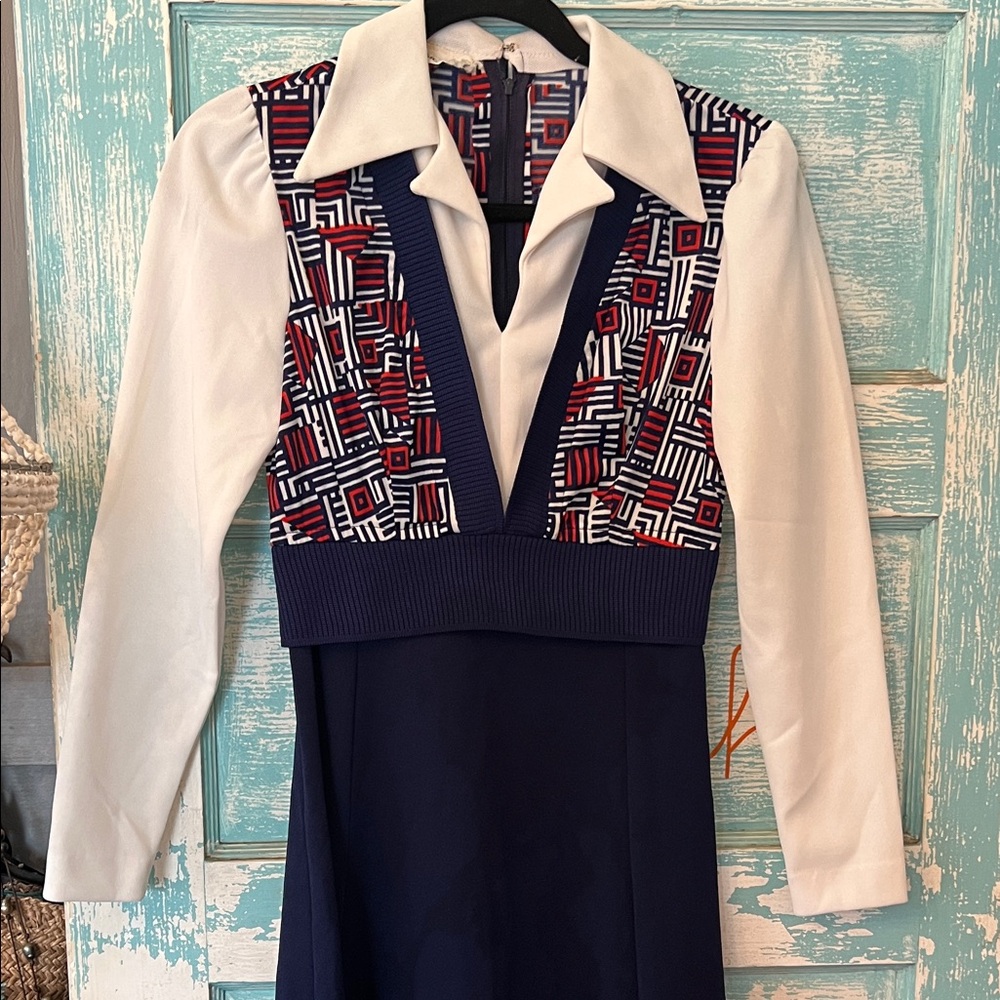 Vintage 60s 70s Brady Bunch dress mod maxi  retro hip Patricia Fair excellent